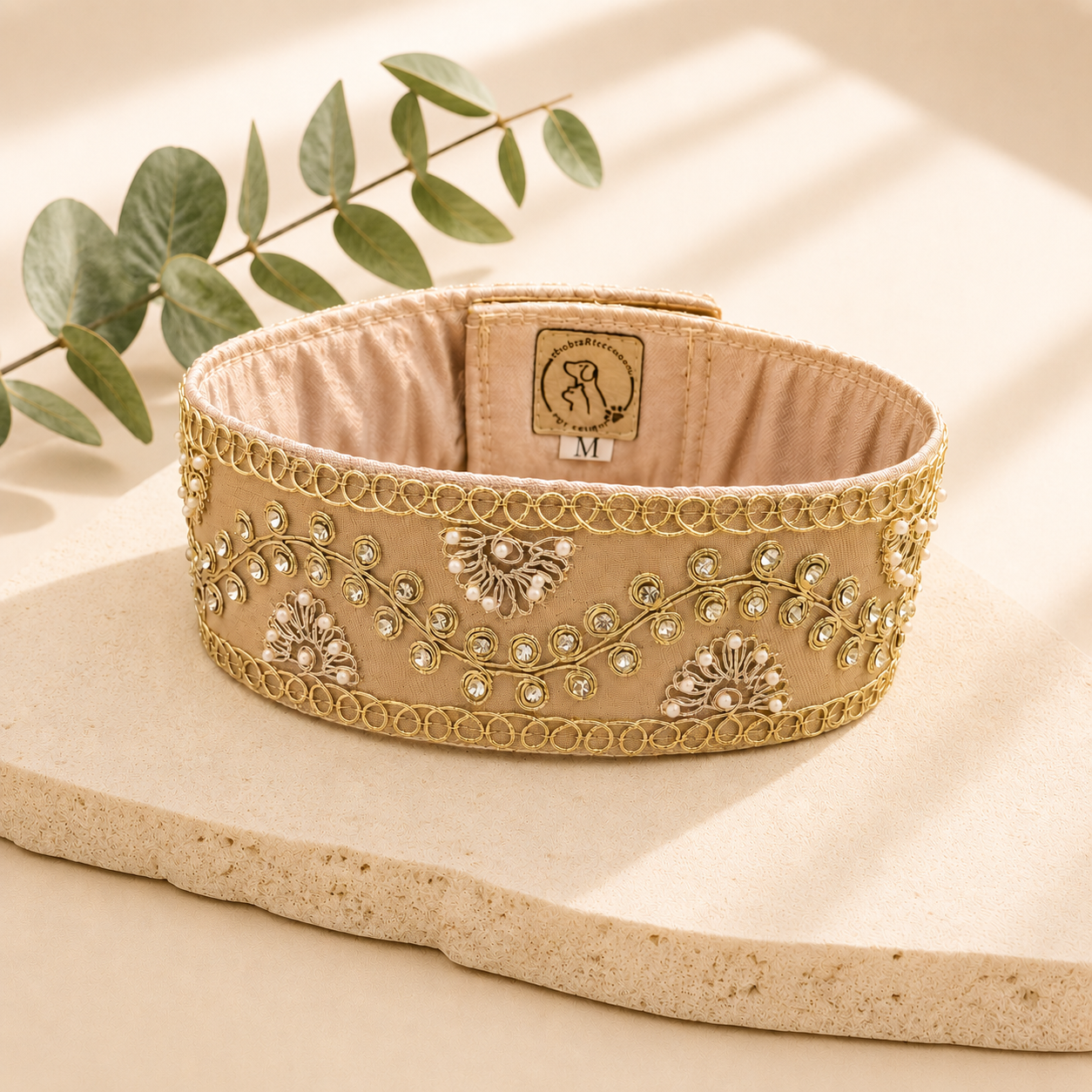 Royal Garden Wide Embroidered Collar — Long Neck Breeds