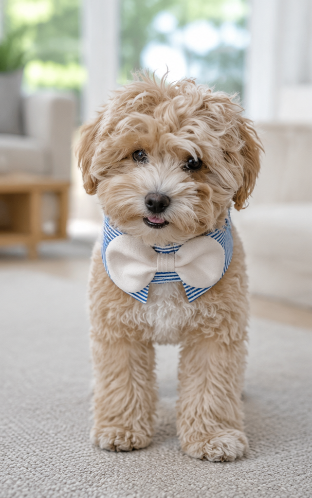 Nautical Stripe Bow Collar