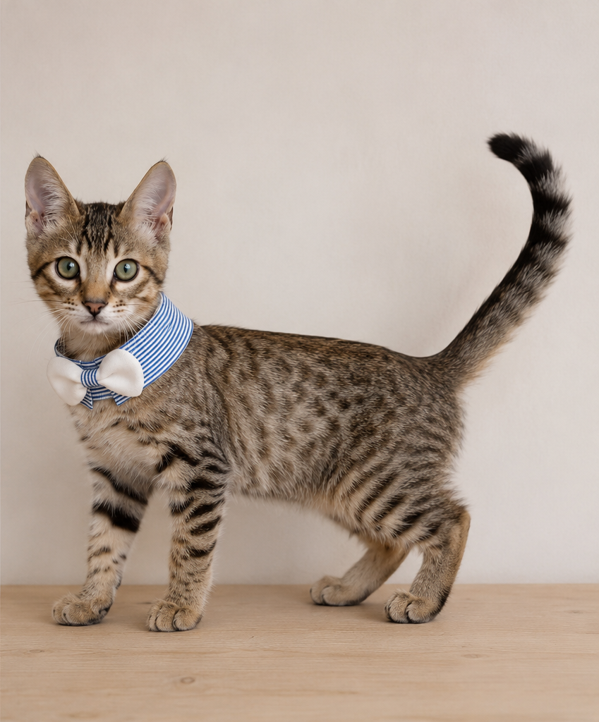 Nautical Stripe Bow Collar