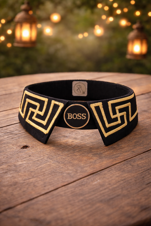 BOSS Gold Greek Key Collar
