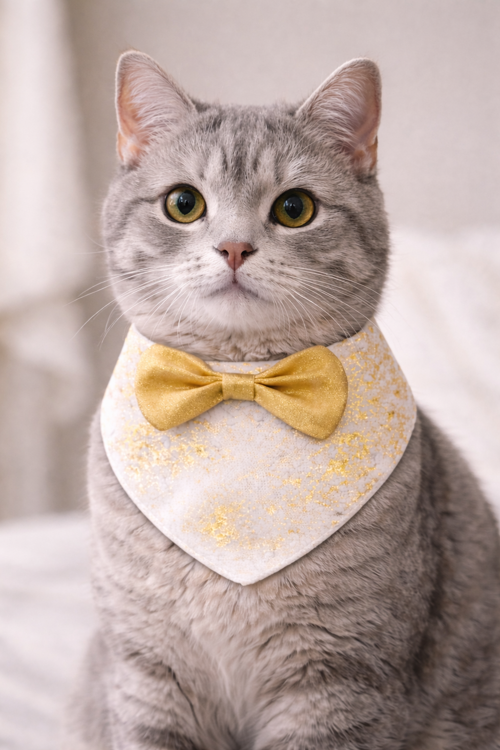 Gold Foil Tuxedo Bandana