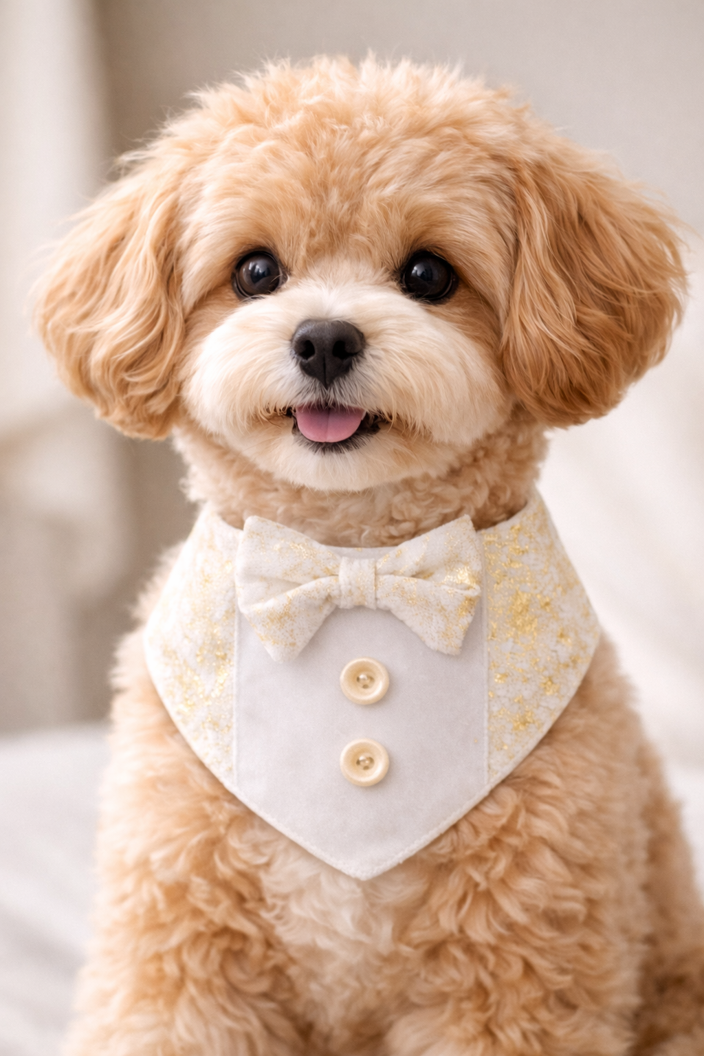 Gold Foil Tuxedo Bandana