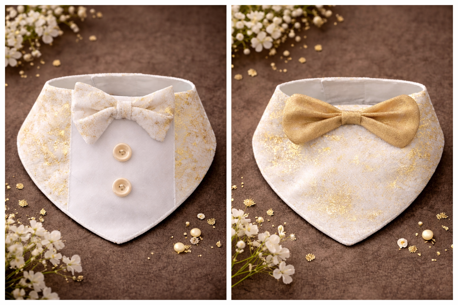 Gold Foil Tuxedo Bandana