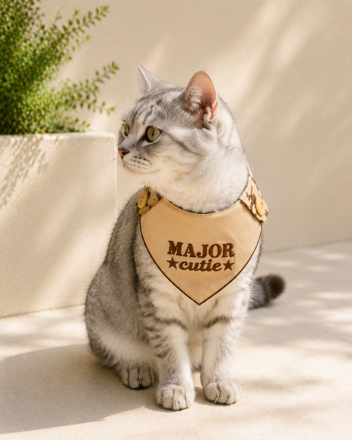 Major Cutie Army Bandana Collar