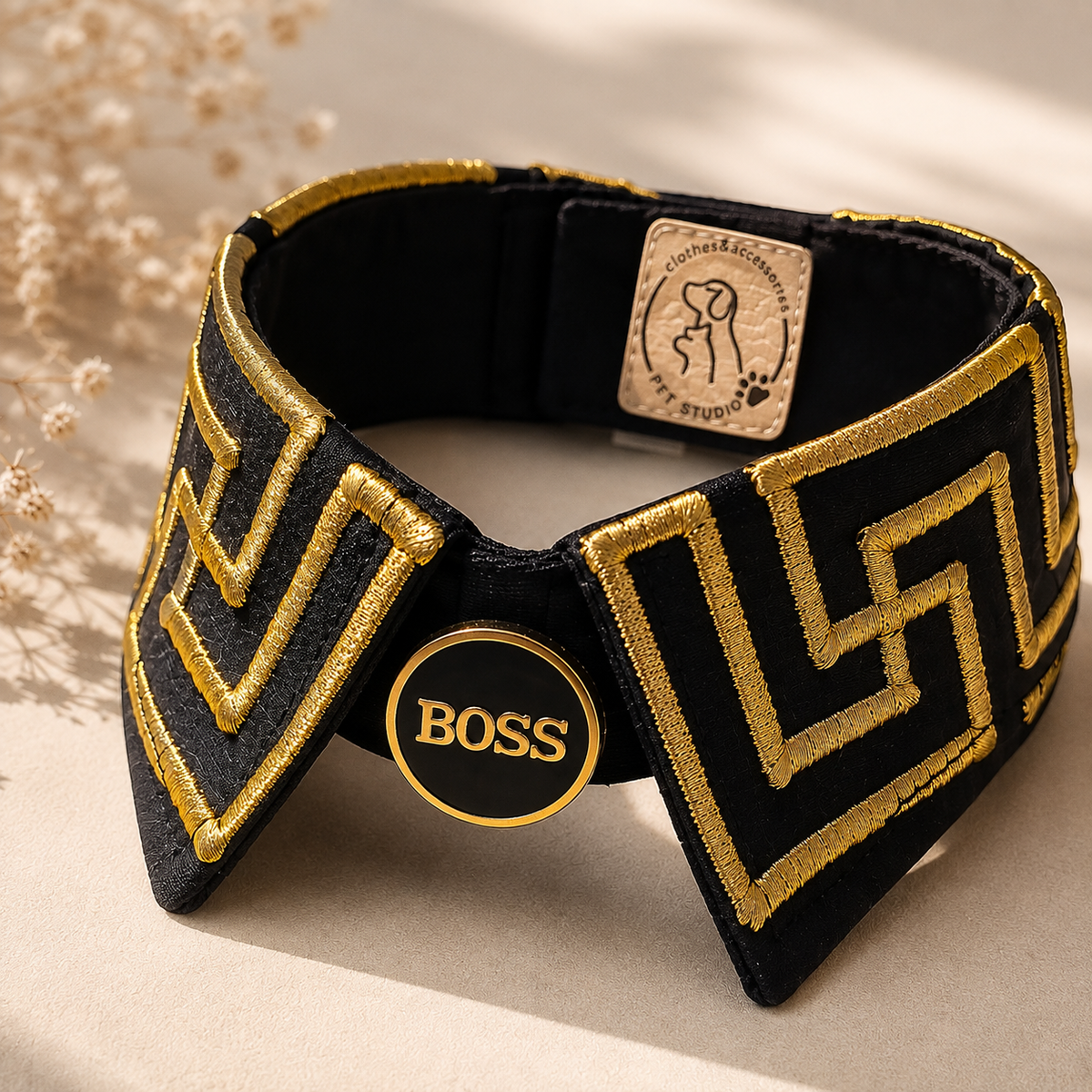 BOSS Gold Greek Key Collar