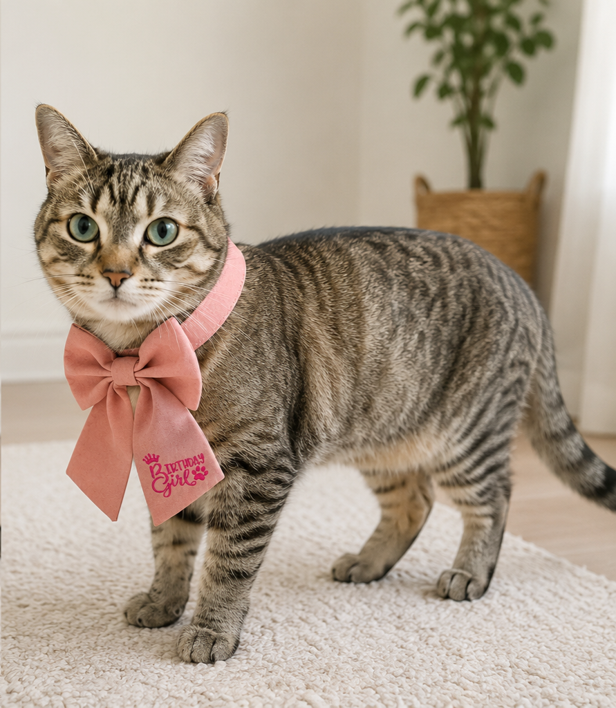 Birthday Boy blue tie collar on marble background with gold confetti