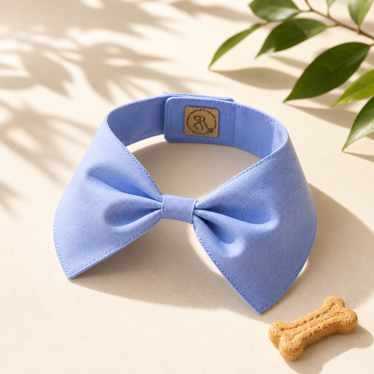 Blue Bow Tie Collar