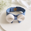 Nautical Stripe Bow Collar