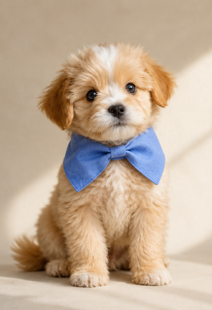 Blue Bow Tie Collar